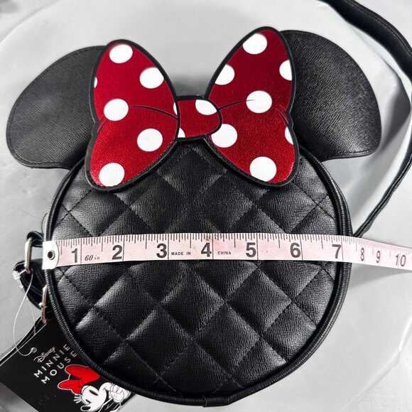 Disney Minnie Mouse Crossbody Purses Mouse Ears Icon Polka Dot Bow Shoulder Bag - Picture 9 of 16